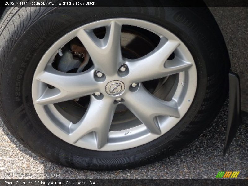 Wicked Black / Black 2009 Nissan Rogue SL AWD