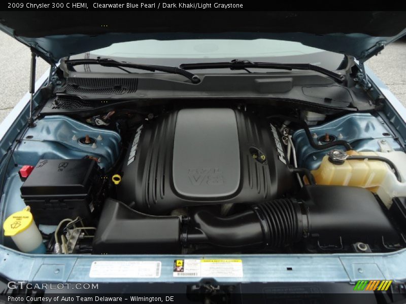 Clearwater Blue Pearl / Dark Khaki/Light Graystone 2009 Chrysler 300 C HEMI