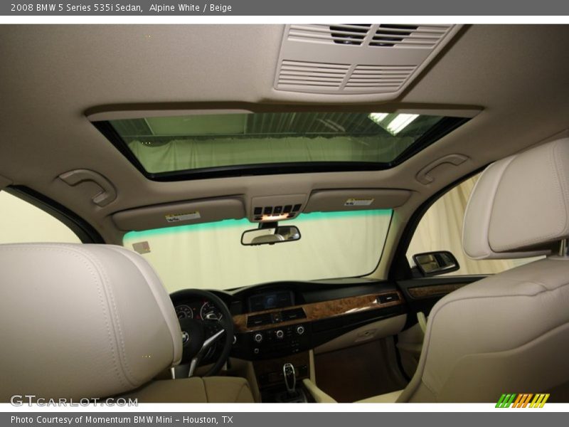 Alpine White / Beige 2008 BMW 5 Series 535i Sedan