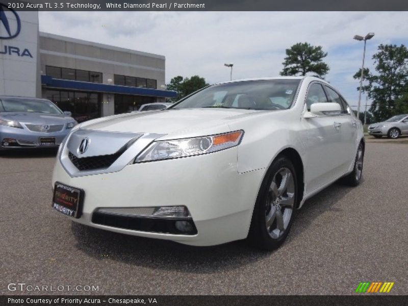 White Diamond Pearl / Parchment 2010 Acura TL 3.5 Technology