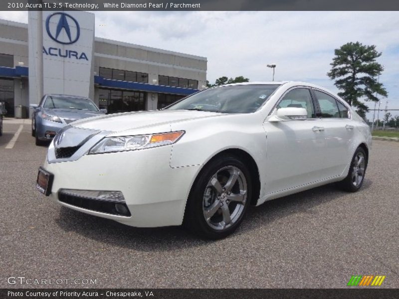 White Diamond Pearl / Parchment 2010 Acura TL 3.5 Technology