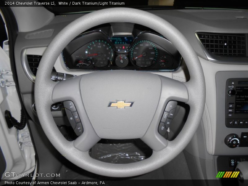 White / Dark Titanium/Light Titanium 2014 Chevrolet Traverse LS