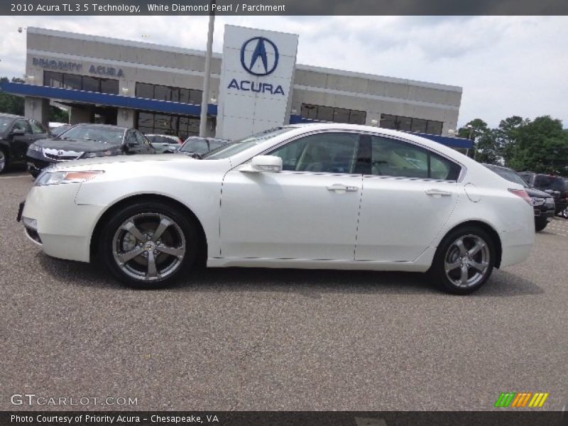 White Diamond Pearl / Parchment 2010 Acura TL 3.5 Technology