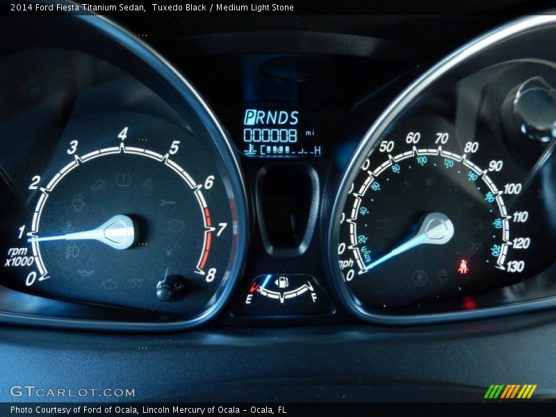 Tuxedo Black / Medium Light Stone 2014 Ford Fiesta Titanium Sedan