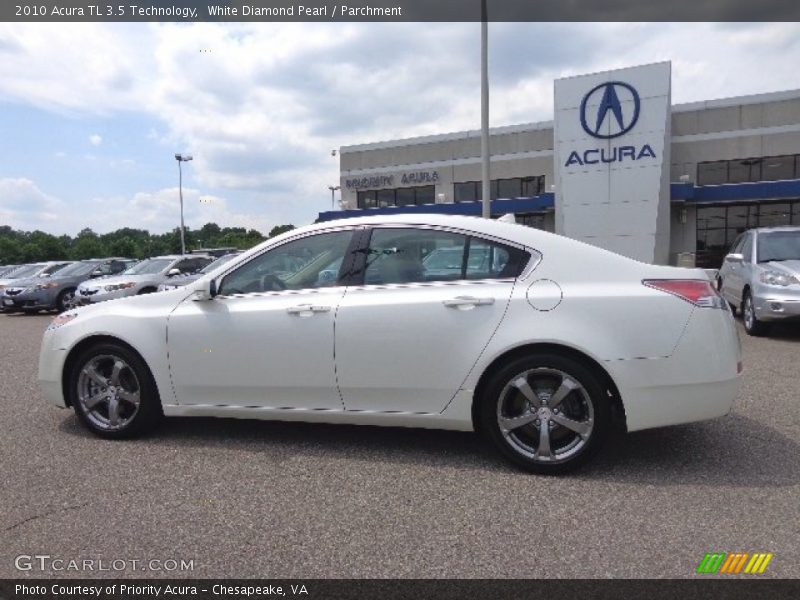 White Diamond Pearl / Parchment 2010 Acura TL 3.5 Technology