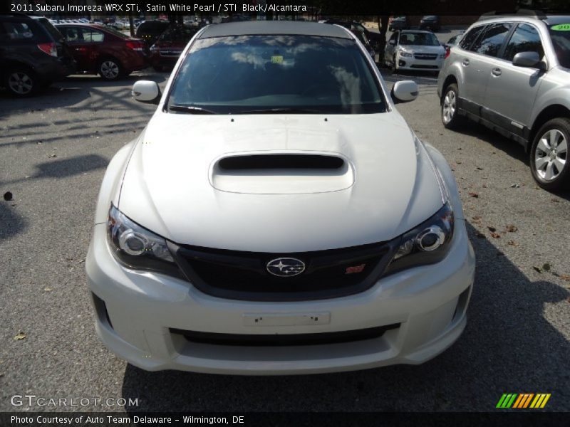 Satin White Pearl / STI  Black/Alcantara 2011 Subaru Impreza WRX STi