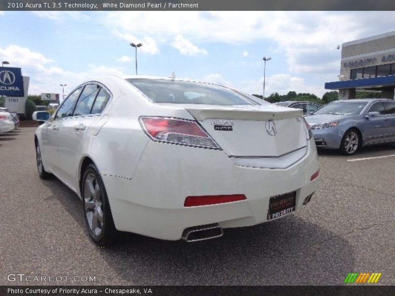 White Diamond Pearl / Parchment 2010 Acura TL 3.5 Technology