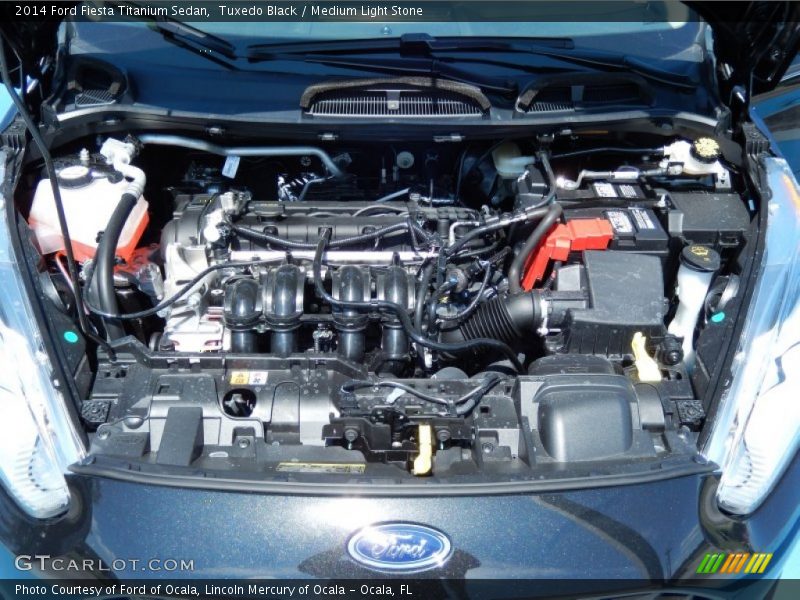 Tuxedo Black / Medium Light Stone 2014 Ford Fiesta Titanium Sedan