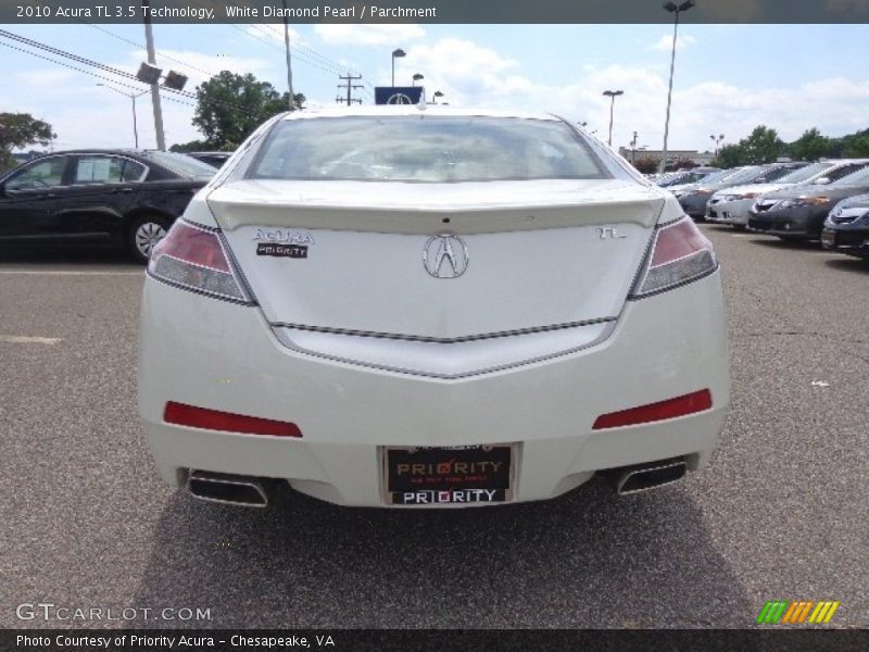 White Diamond Pearl / Parchment 2010 Acura TL 3.5 Technology