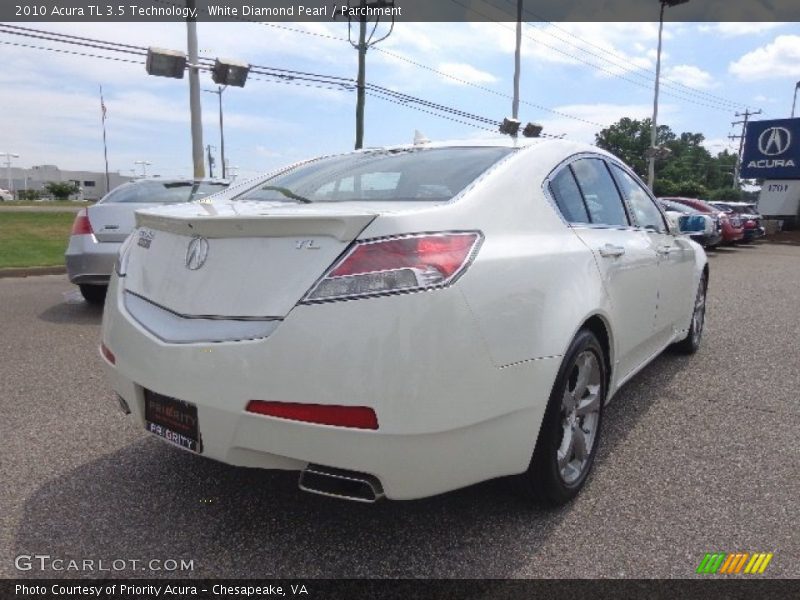 White Diamond Pearl / Parchment 2010 Acura TL 3.5 Technology