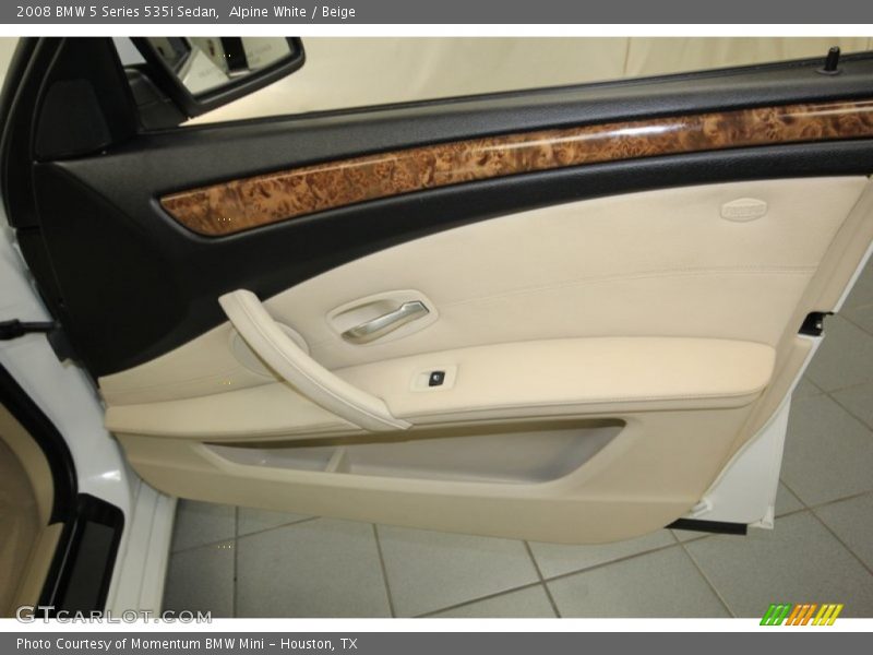 Alpine White / Beige 2008 BMW 5 Series 535i Sedan