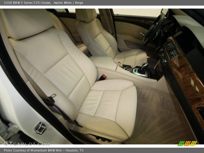 Alpine White / Beige 2008 BMW 5 Series 535i Sedan