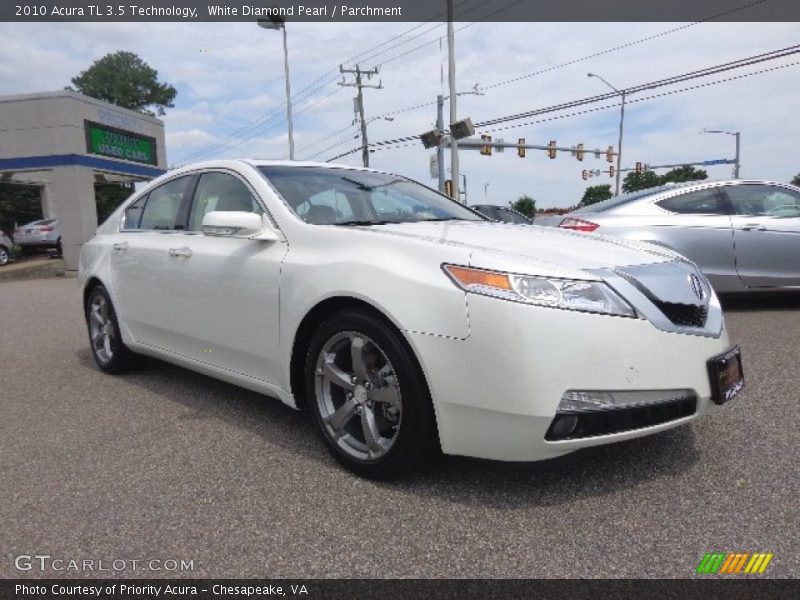 White Diamond Pearl / Parchment 2010 Acura TL 3.5 Technology