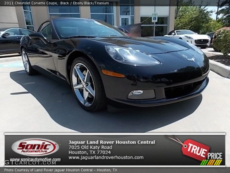 Black / Ebony Black/Titanium 2011 Chevrolet Corvette Coupe