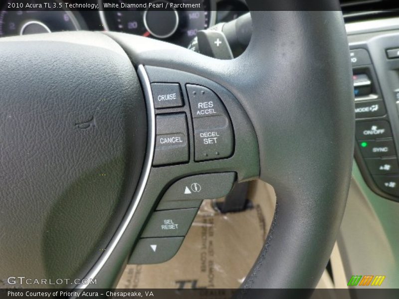 White Diamond Pearl / Parchment 2010 Acura TL 3.5 Technology