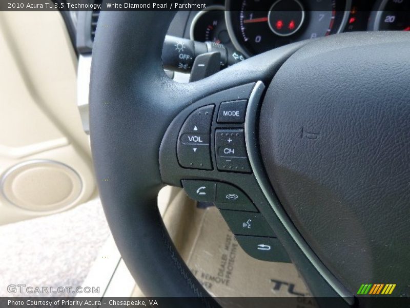 White Diamond Pearl / Parchment 2010 Acura TL 3.5 Technology