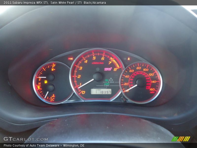 Satin White Pearl / STI  Black/Alcantara 2011 Subaru Impreza WRX STi