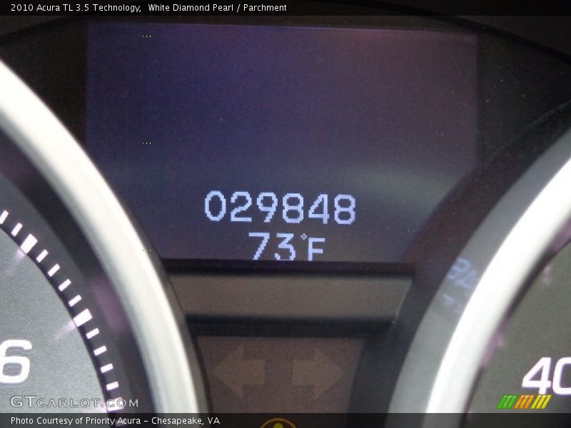 White Diamond Pearl / Parchment 2010 Acura TL 3.5 Technology