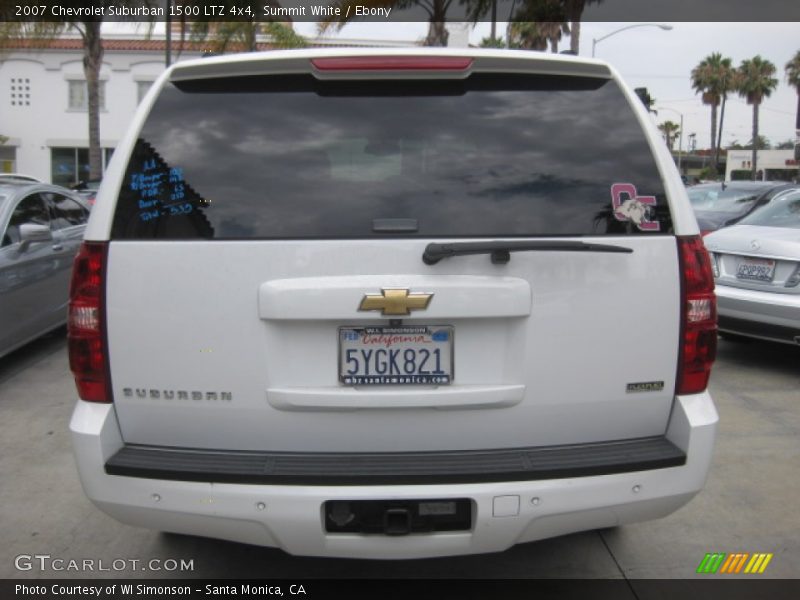 Summit White / Ebony 2007 Chevrolet Suburban 1500 LTZ 4x4