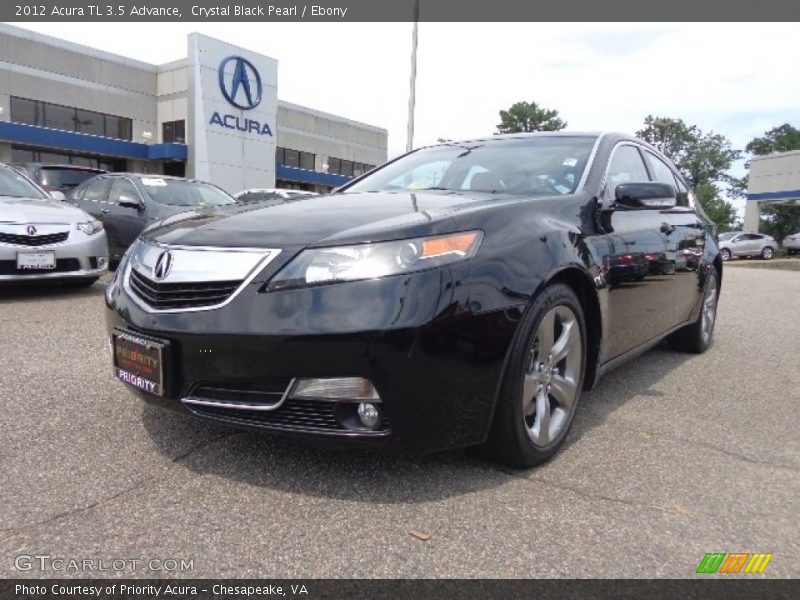 Crystal Black Pearl / Ebony 2012 Acura TL 3.5 Advance