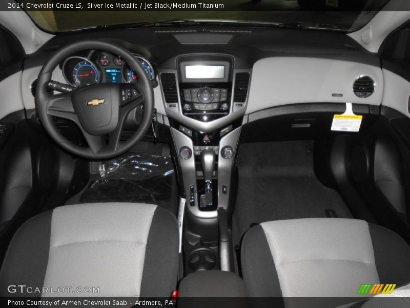 Silver Ice Metallic / Jet Black/Medium Titanium 2014 Chevrolet Cruze LS