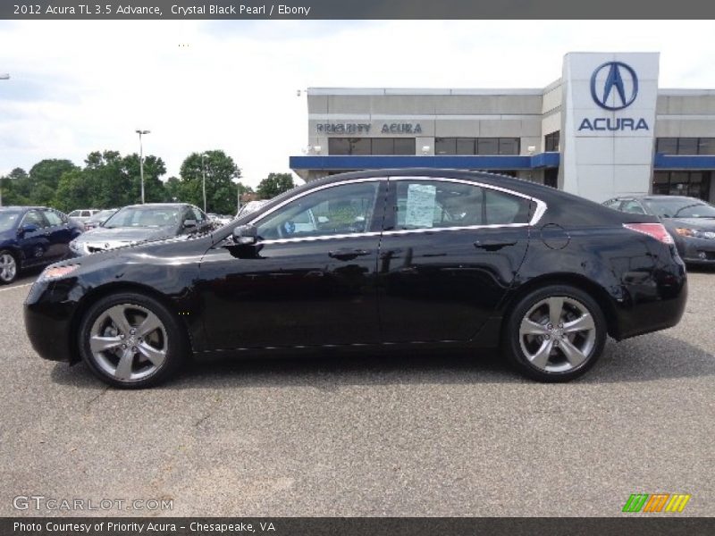 Crystal Black Pearl / Ebony 2012 Acura TL 3.5 Advance