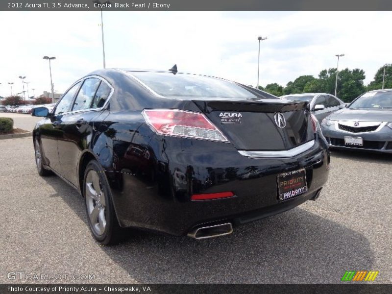 Crystal Black Pearl / Ebony 2012 Acura TL 3.5 Advance