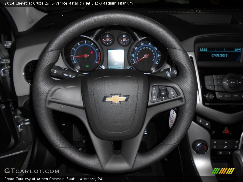 Silver Ice Metallic / Jet Black/Medium Titanium 2014 Chevrolet Cruze LS