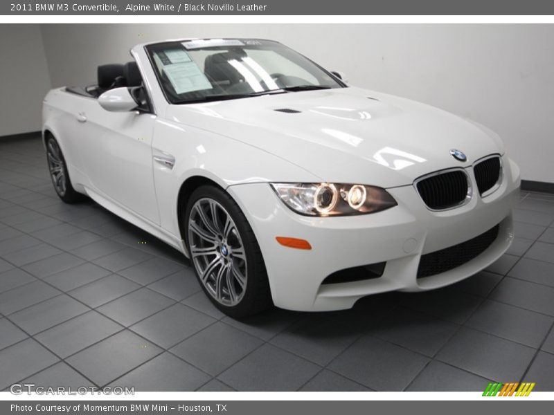 Alpine White / Black Novillo Leather 2011 BMW M3 Convertible