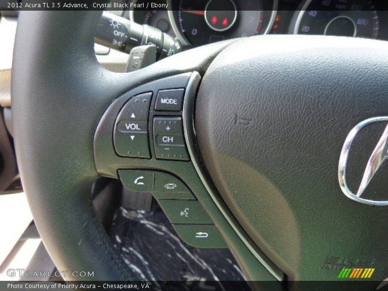 Crystal Black Pearl / Ebony 2012 Acura TL 3.5 Advance