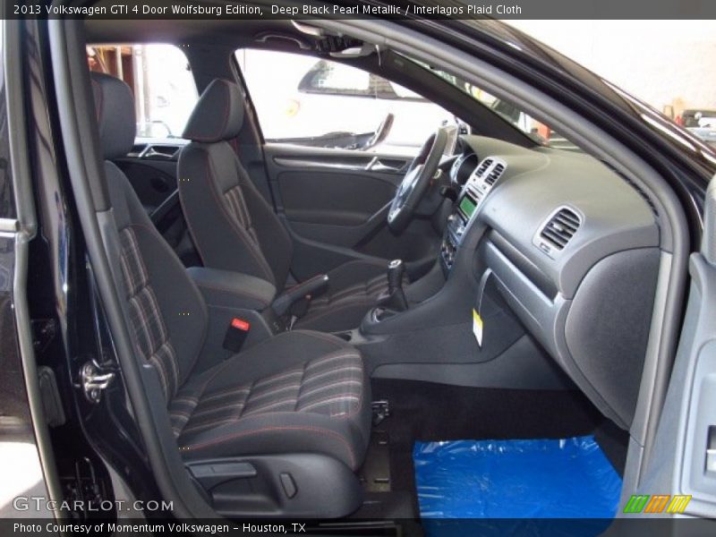 Deep Black Pearl Metallic / Interlagos Plaid Cloth 2013 Volkswagen GTI 4 Door Wolfsburg Edition