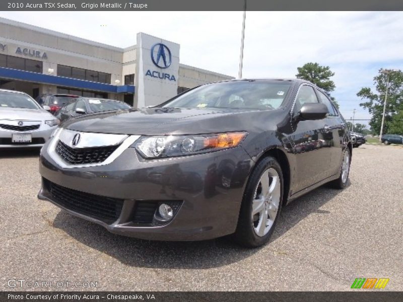 Grigio Metallic / Taupe 2010 Acura TSX Sedan