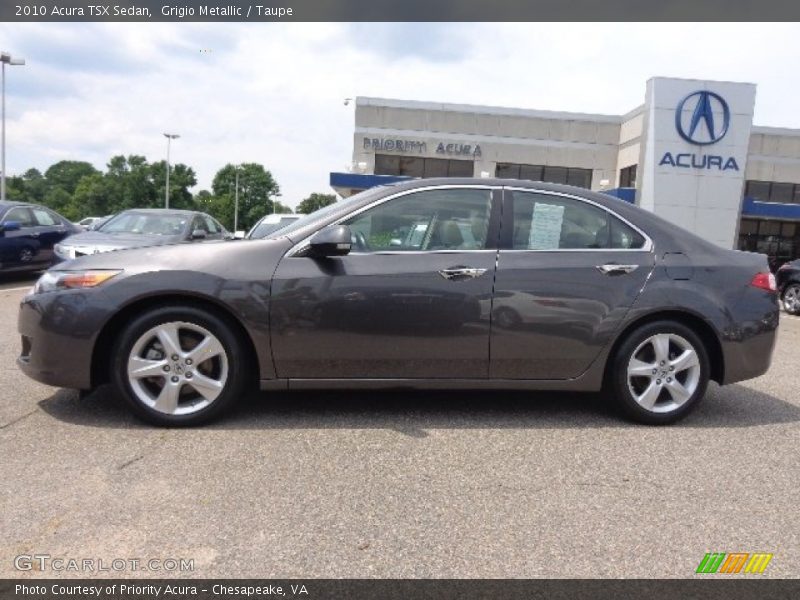 Grigio Metallic / Taupe 2010 Acura TSX Sedan