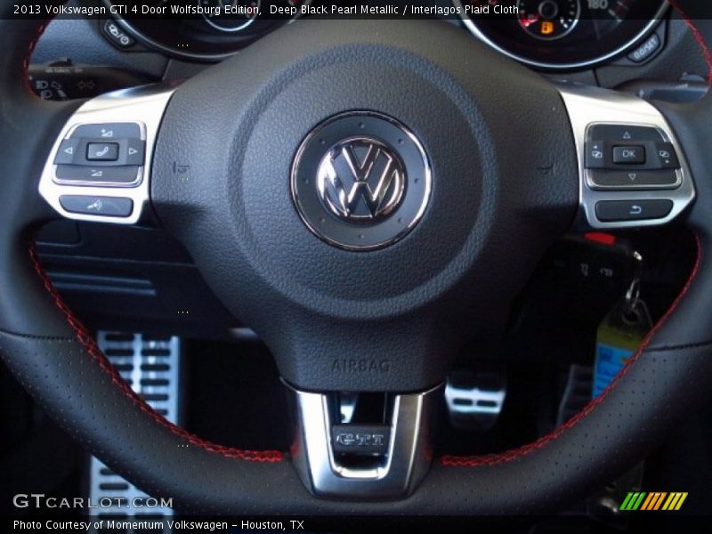 Deep Black Pearl Metallic / Interlagos Plaid Cloth 2013 Volkswagen GTI 4 Door Wolfsburg Edition