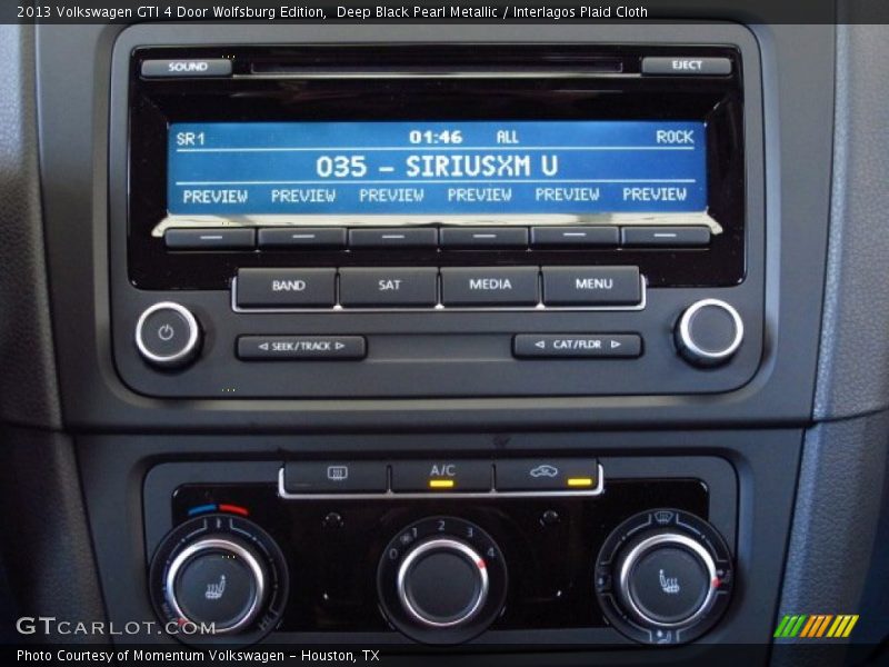Deep Black Pearl Metallic / Interlagos Plaid Cloth 2013 Volkswagen GTI 4 Door Wolfsburg Edition