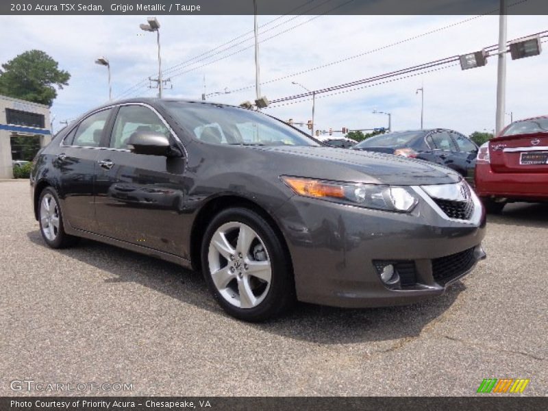 Grigio Metallic / Taupe 2010 Acura TSX Sedan