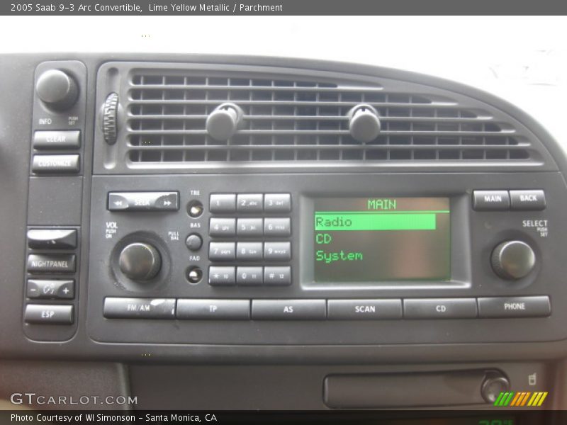 Audio System of 2005 9-3 Arc Convertible