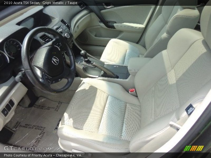 Front Seat of 2010 TSX Sedan