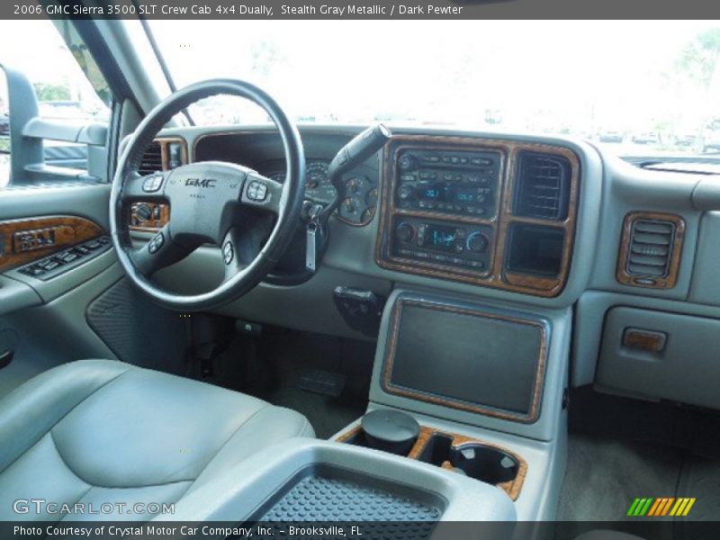 Stealth Gray Metallic / Dark Pewter 2006 GMC Sierra 3500 SLT Crew Cab 4x4 Dually