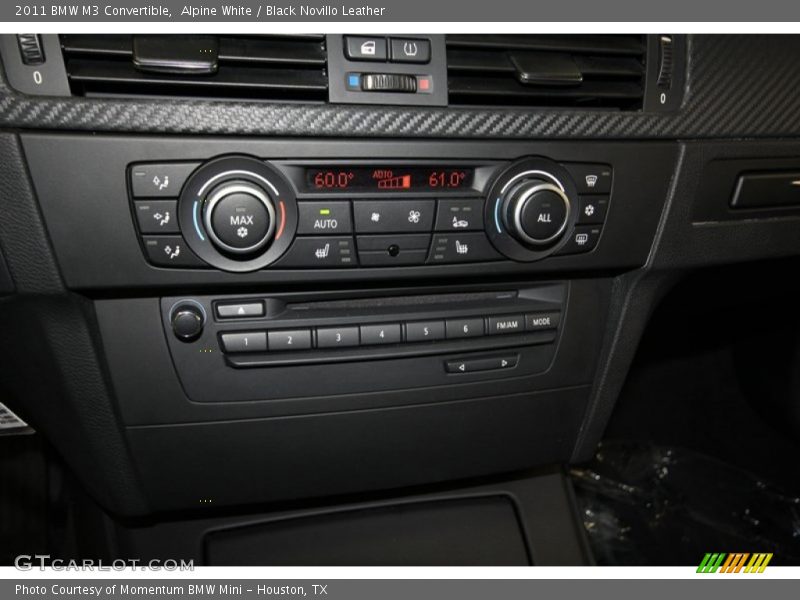 Alpine White / Black Novillo Leather 2011 BMW M3 Convertible