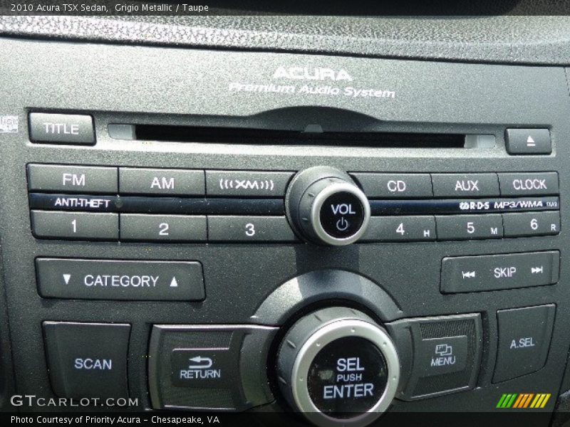 Grigio Metallic / Taupe 2010 Acura TSX Sedan