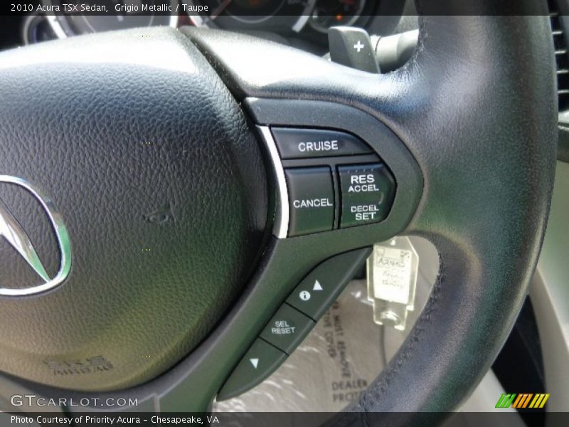 Grigio Metallic / Taupe 2010 Acura TSX Sedan