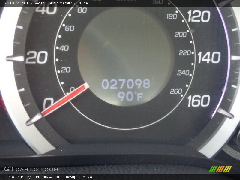 Grigio Metallic / Taupe 2010 Acura TSX Sedan