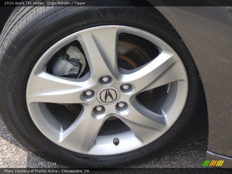 Grigio Metallic / Taupe 2010 Acura TSX Sedan