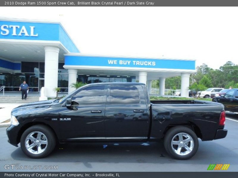 Brilliant Black Crystal Pearl / Dark Slate Gray 2010 Dodge Ram 1500 Sport Crew Cab