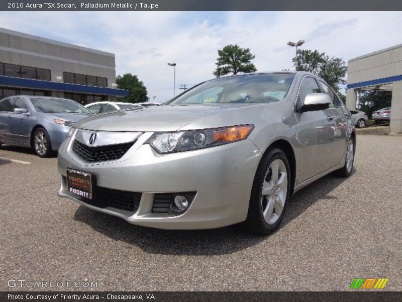 Palladium Metallic / Taupe 2010 Acura TSX Sedan