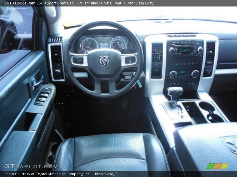 Brilliant Black Crystal Pearl / Dark Slate Gray 2010 Dodge Ram 1500 Sport Crew Cab