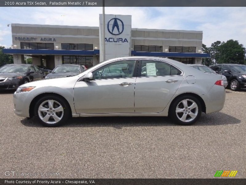 Palladium Metallic / Taupe 2010 Acura TSX Sedan