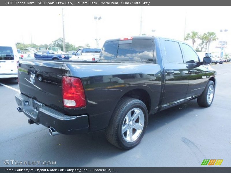 Brilliant Black Crystal Pearl / Dark Slate Gray 2010 Dodge Ram 1500 Sport Crew Cab