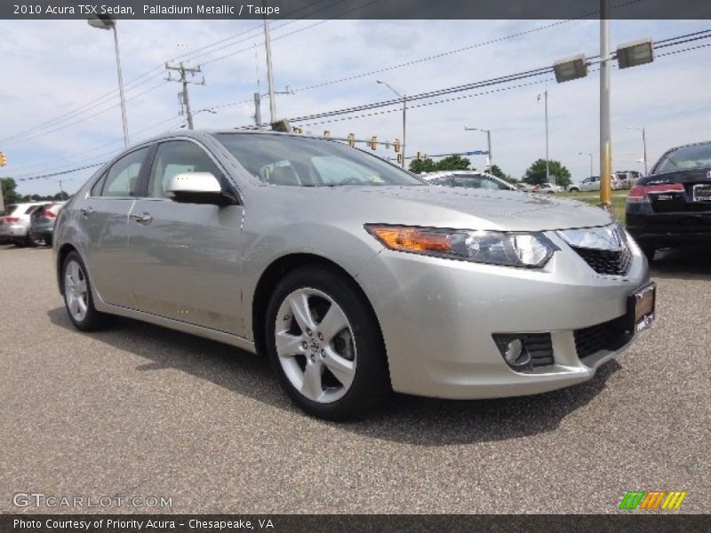 Palladium Metallic / Taupe 2010 Acura TSX Sedan